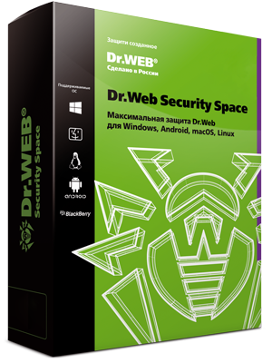 Антивирус Dr.Web Security Space на 2 ПК - 6 мес.  